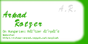 arpad rotzer business card